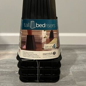 Black Bed Risers - Set of 4